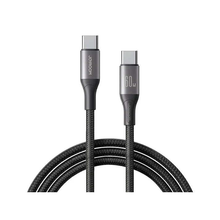 JOYROOM S-A28 1M 60W Type-C to Type-C Flash Series Fast Charging Data Cable BLACK
