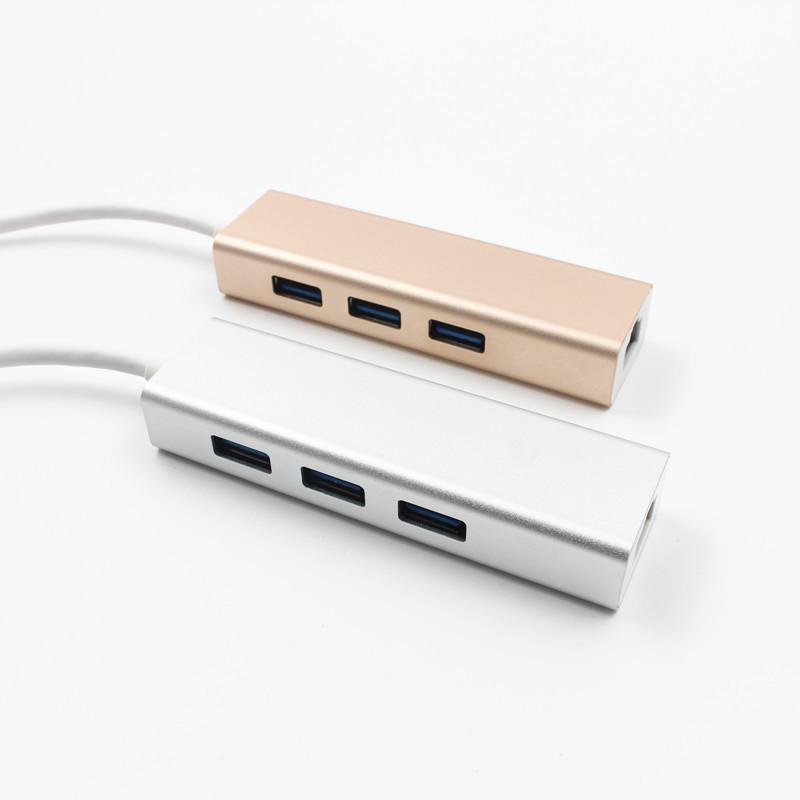 USB3.1 Type C to 3-2.0 Hub + LAN