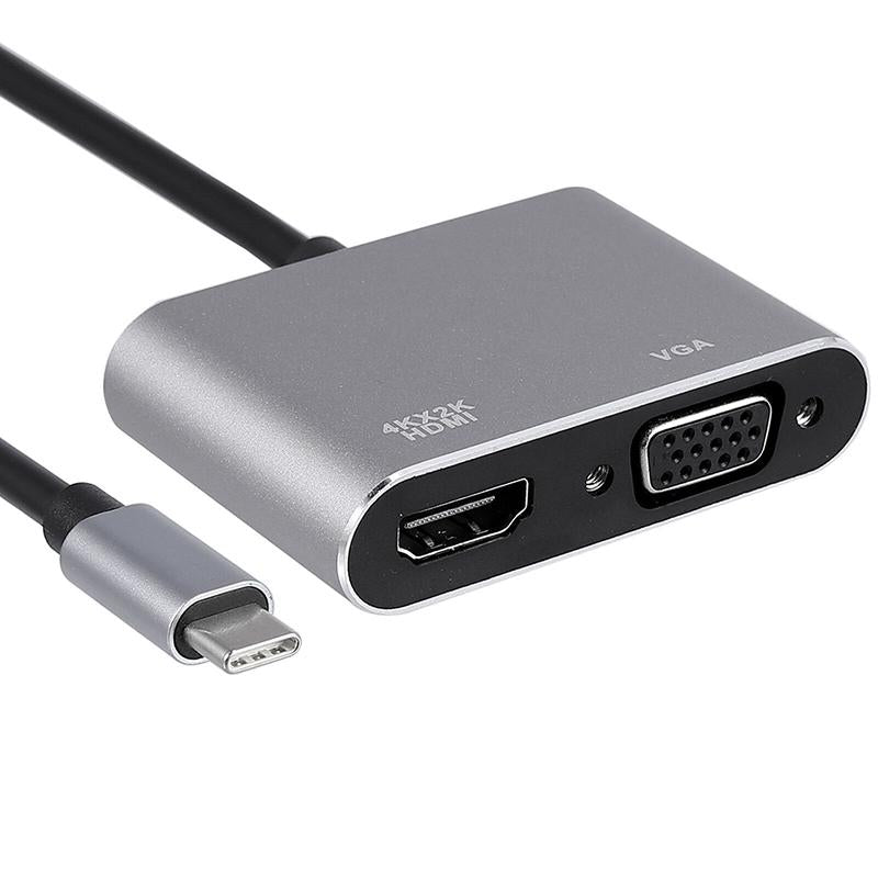 USB 3.1 Type C to VGA + HDMI 4K*2K Adapter