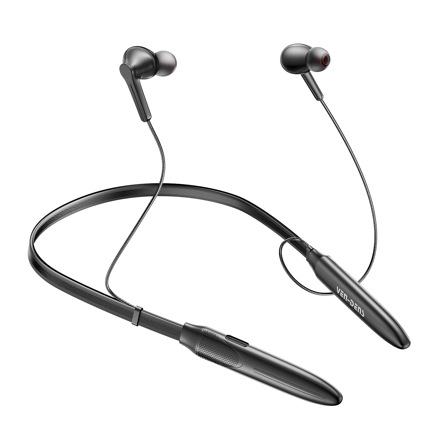Ven dens VD-BT059 Bluetooth 5.3 Wireless Neckband 10H Talk Time 200mAh Battery, Deep Bass, Built-in Mic, 10m Range