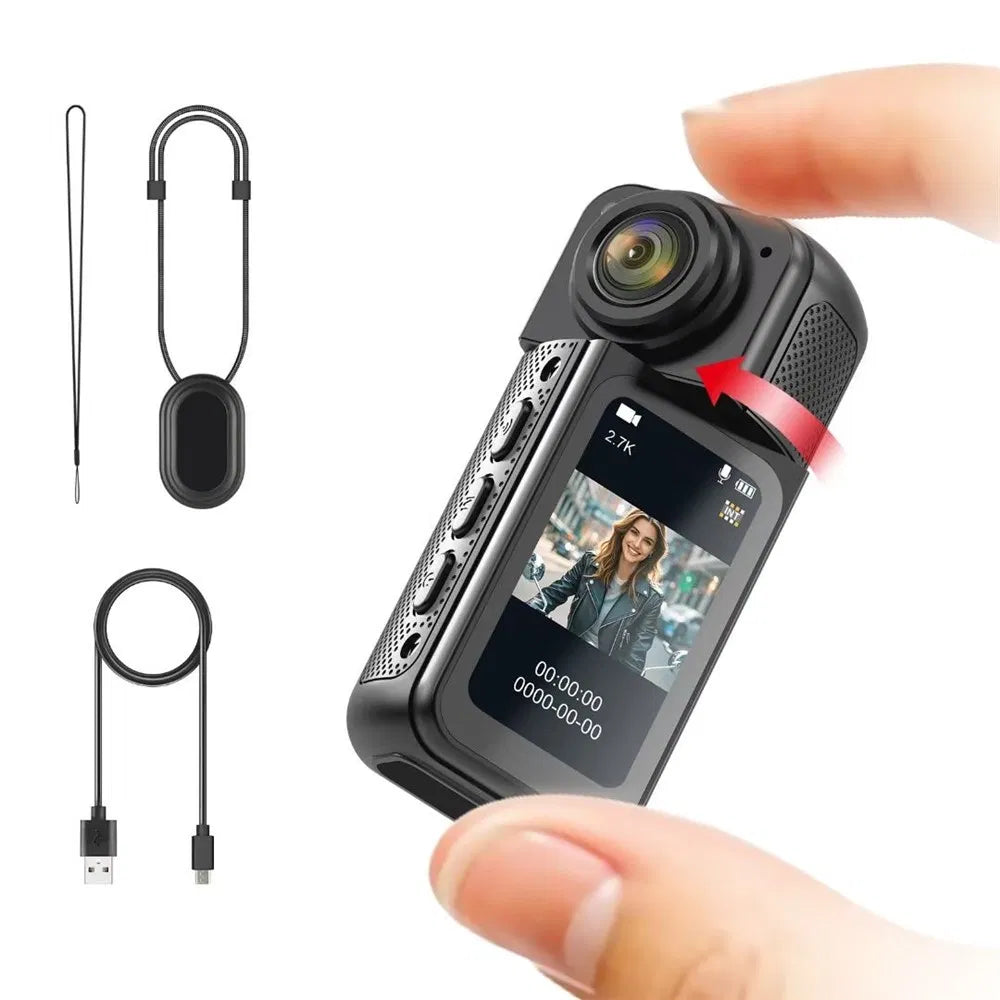 S70 Thumb Camera HD 1080P Direct-Recording 180 Rotation Magnetic 30fps Sport Camera Lightweight Pet Sport Camera