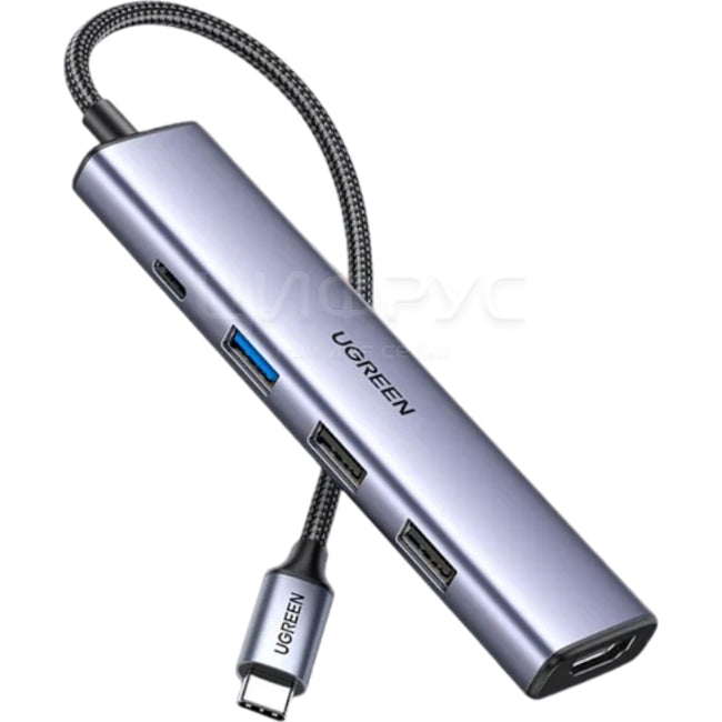 UGREEN CM478 5in1 USB-C to HDMI 60Hz*1 USB-A 2.0*3 PD 100W*1 HUB 55611
