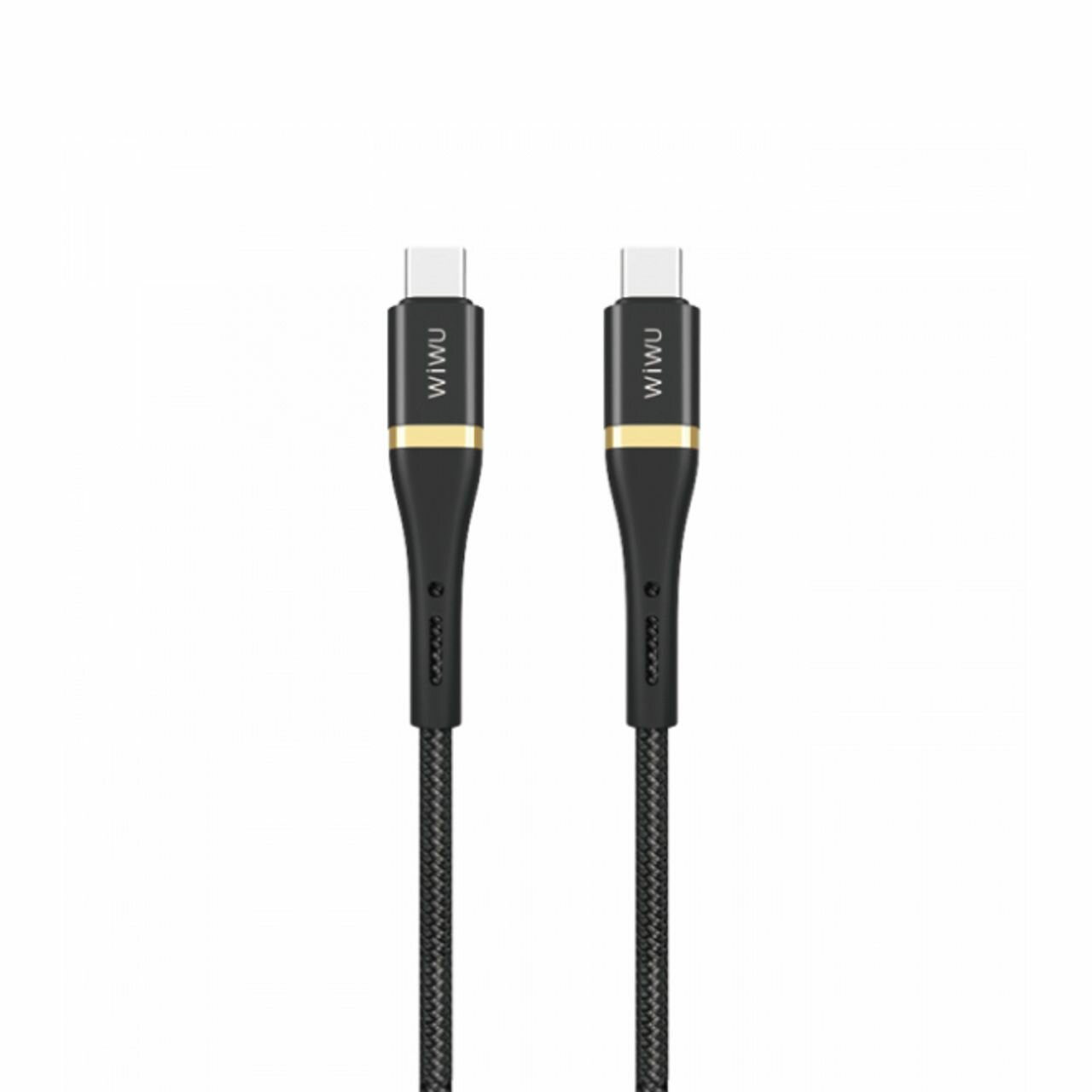 WIWU Wi-C071 100W C-C+C OringLink Series Nylon Braided Cable 1.2M Black
