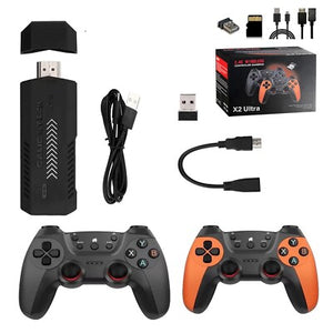 X2 Plus Retro 3d 32000+ Video Games 4k Hd Output Game Stick With 2 Wireless Controllers