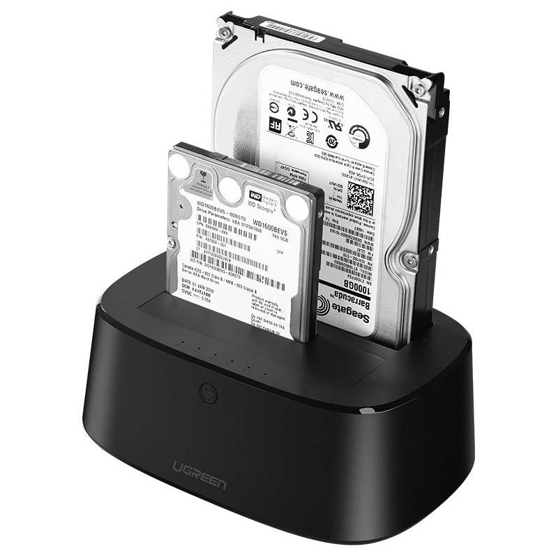 UGREEN CM198 USB-B 2.5/3.5-inch dual-disk SATAⅢ dock hard drive box (Support offline copying) 60737
