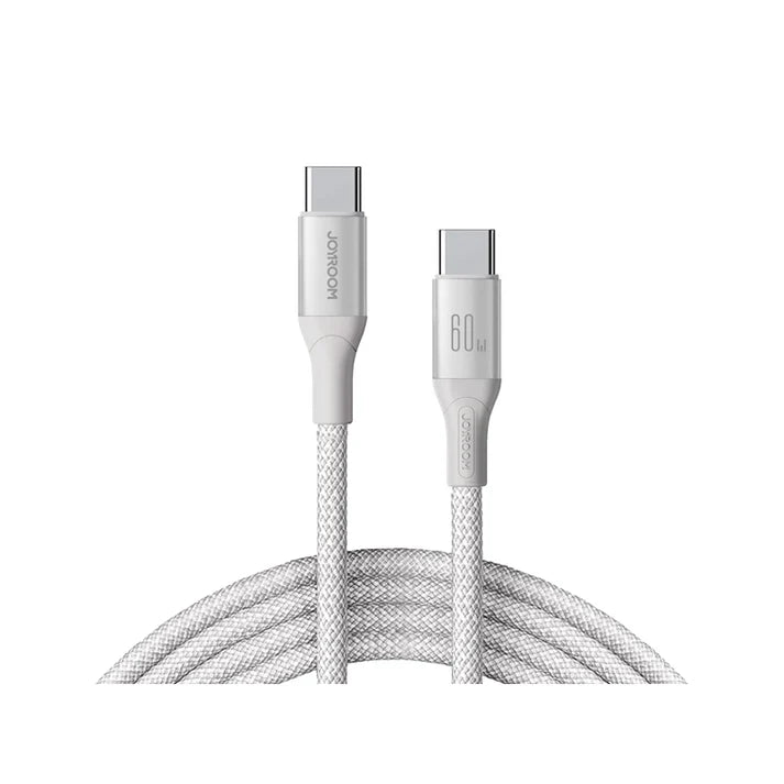 JOYROOM S-A28 1M 60W Type-C to Type-C Flash Series Fast Charging Data Cable WHITE