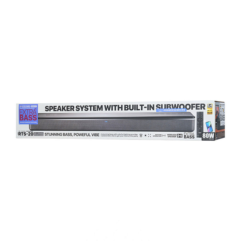 REMAX RTS-20 80W Yuenhi Series TV Speaker Home Theater Soundbar with Built-In Subwoofer